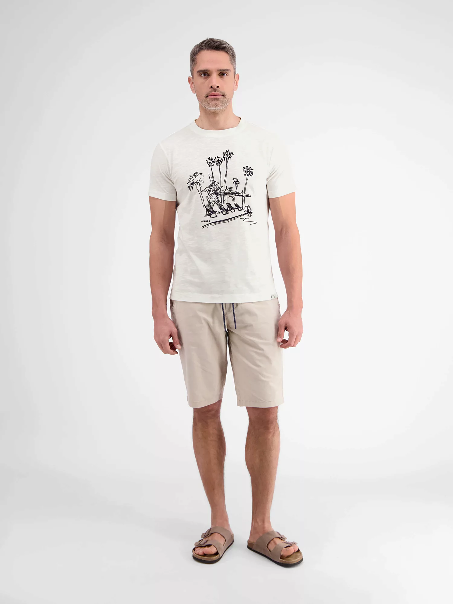 LERROS T-Shirt "LERROS Herren T-Shirt mit Frontprint" günstig online kaufen