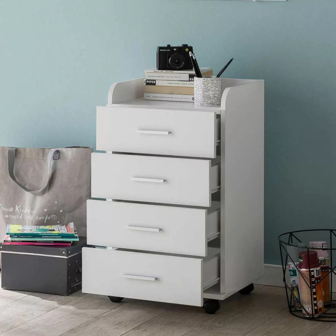 Schreibtischcontainer in Weiß 40 cm breit günstig online kaufen