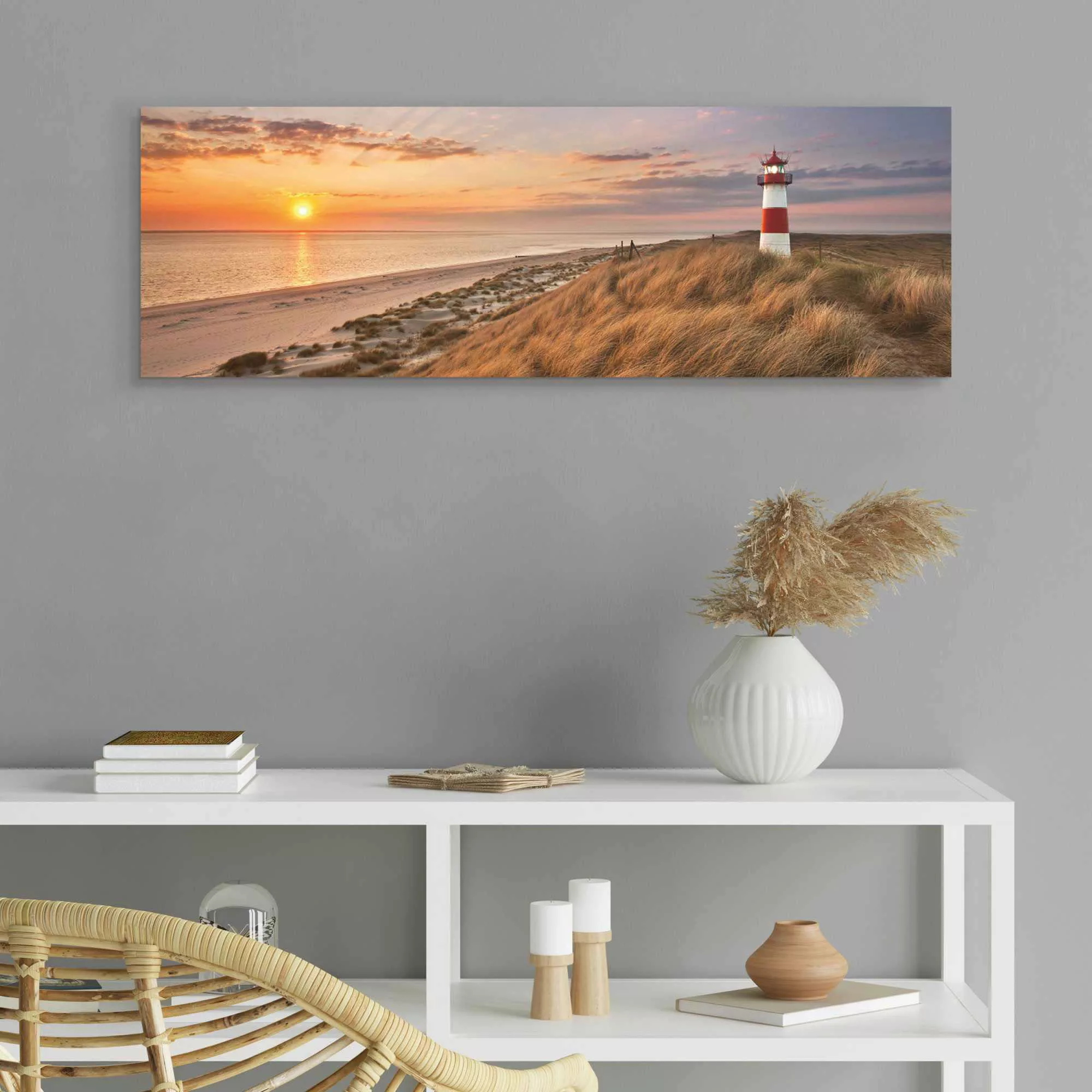 Reinders Deco-Panel "Leuchtturm Sonnenuntergang" günstig online kaufen