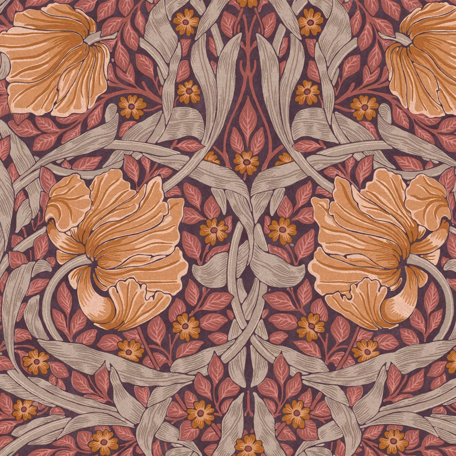 William Morris at Home Vliestapete Pimpernel 10 m x 52 cm Lila FSC® günstig online kaufen