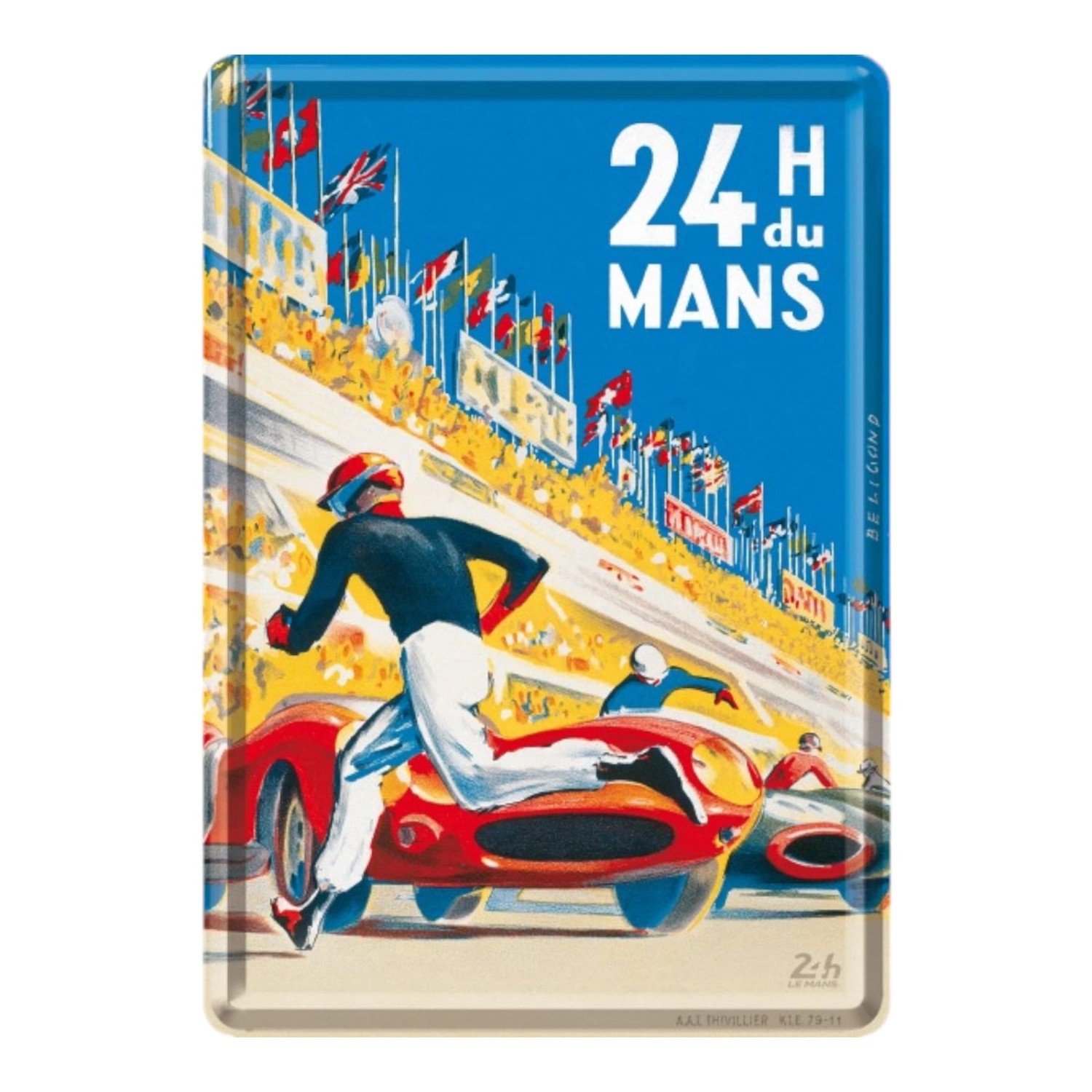 Nostalgic-Art Blechpostkarte - 24h Le Mans - Racing Poster Blue günstig online kaufen