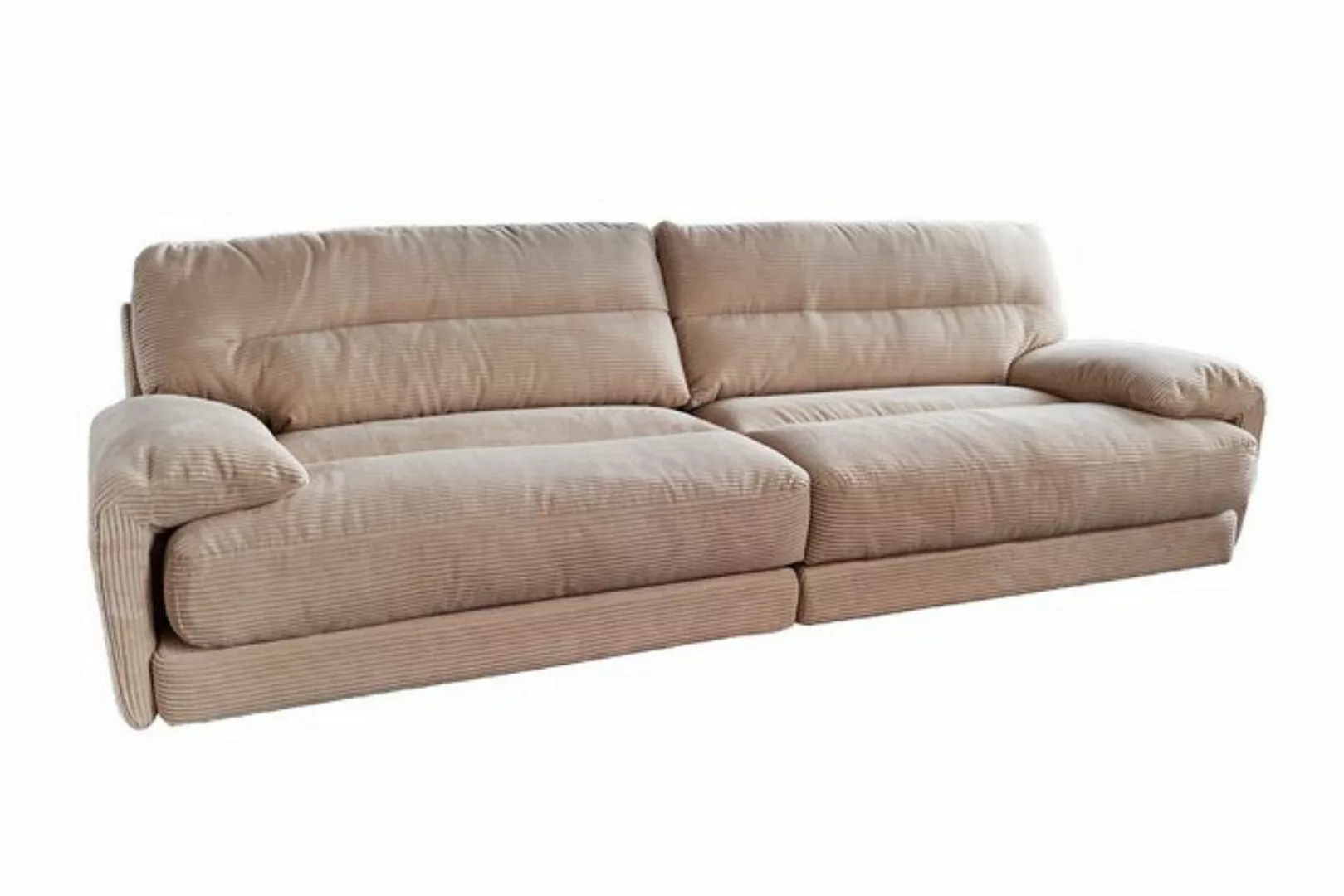 KAWOLA Sofa CINE, XXL-Sofa 3-Sitzer Cord verschiedene Farben 284x106 cm günstig online kaufen