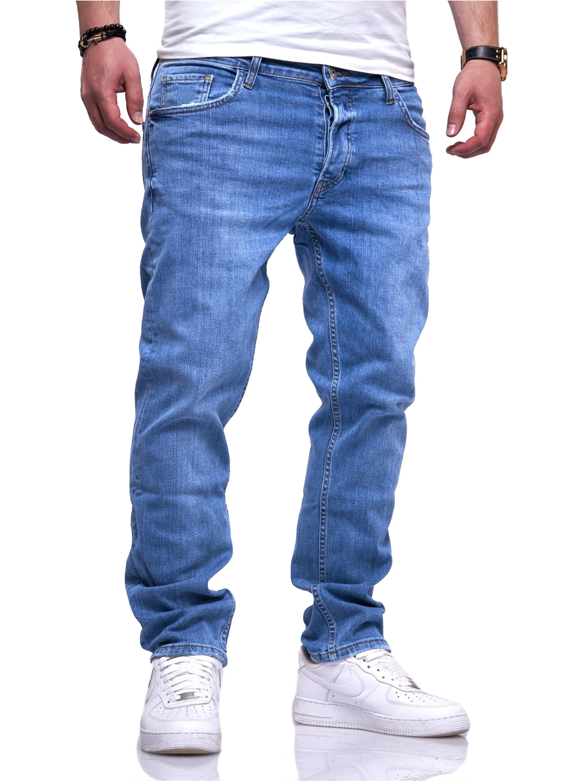 Rello & Reese Straight-Jeans "RRamerican", im angesagten Used-Look günstig online kaufen