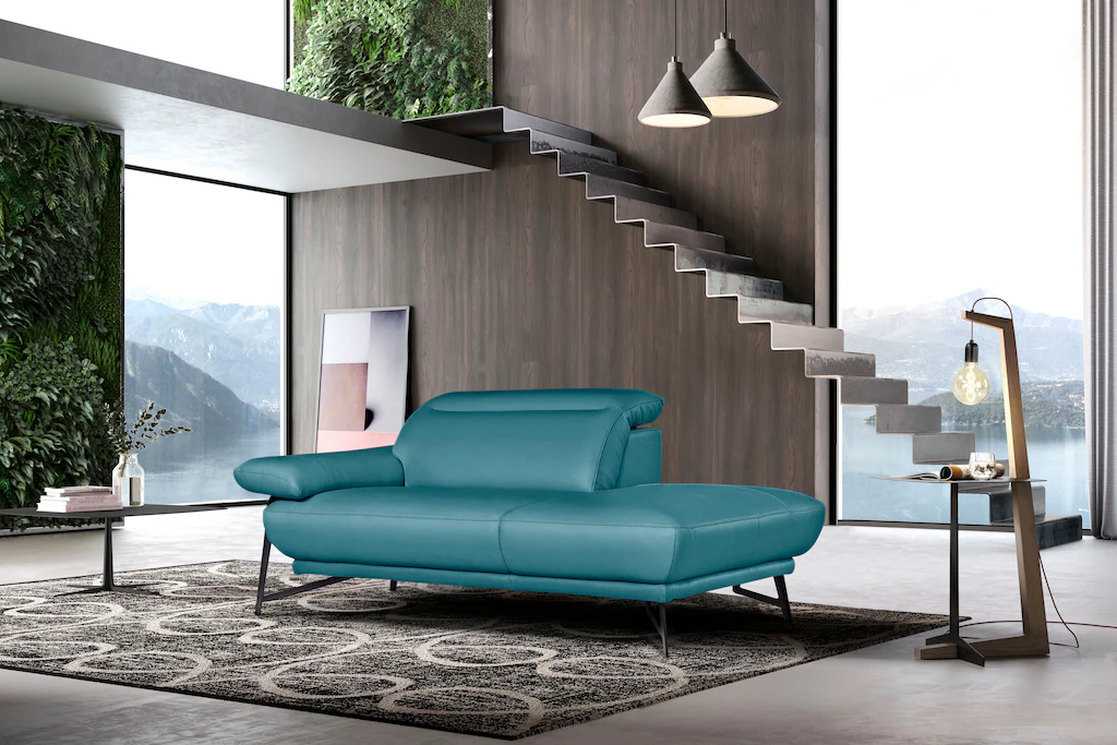 Egoitaliano Ottomane »Anais, Designsofa mit hohem Sitzkomfort, Designfuß«, günstig online kaufen