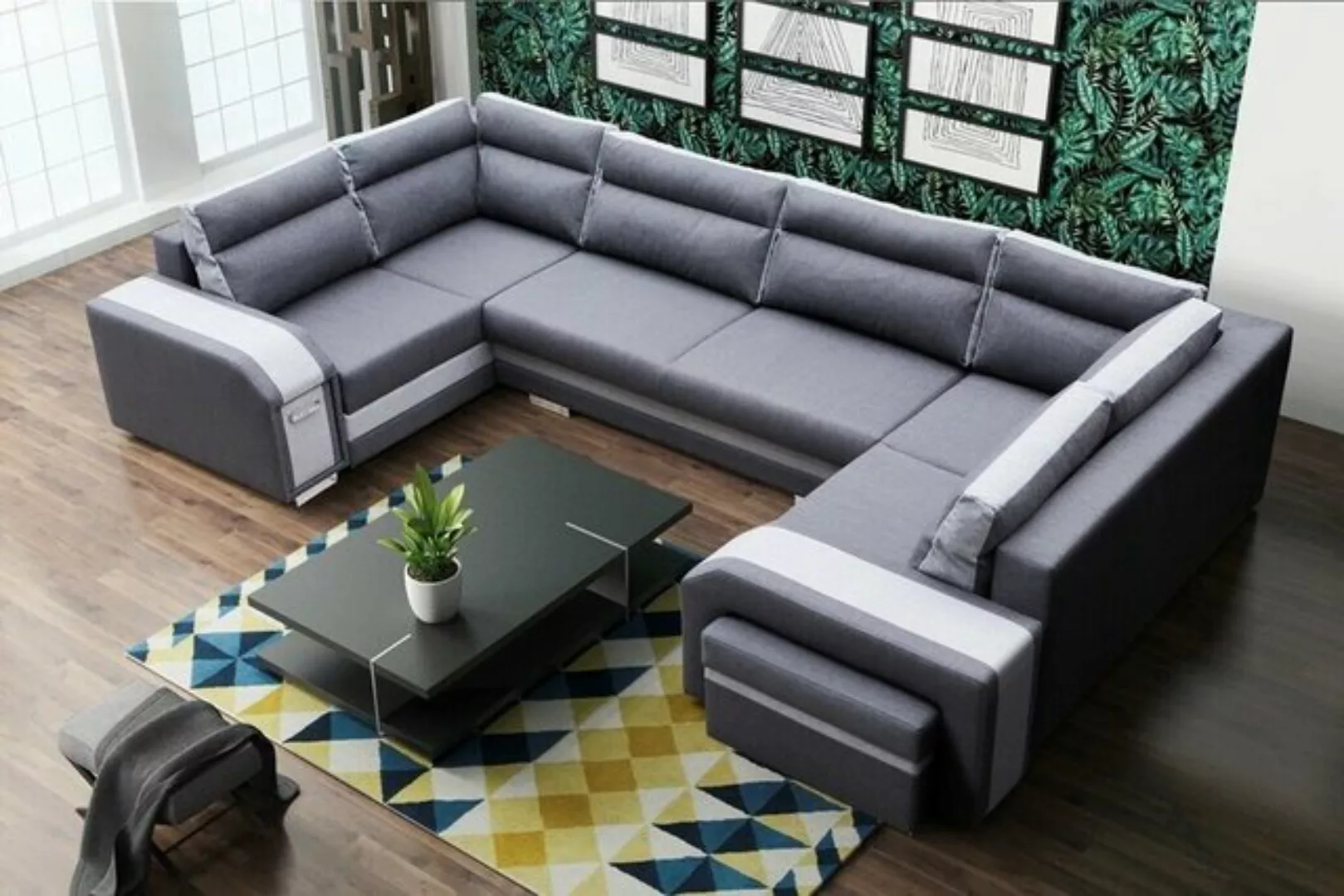 JVmoebel Ecksofa, XXL Wohnlandschaft Ecksofa Sofa Couch Polster Garnitur Ec günstig online kaufen