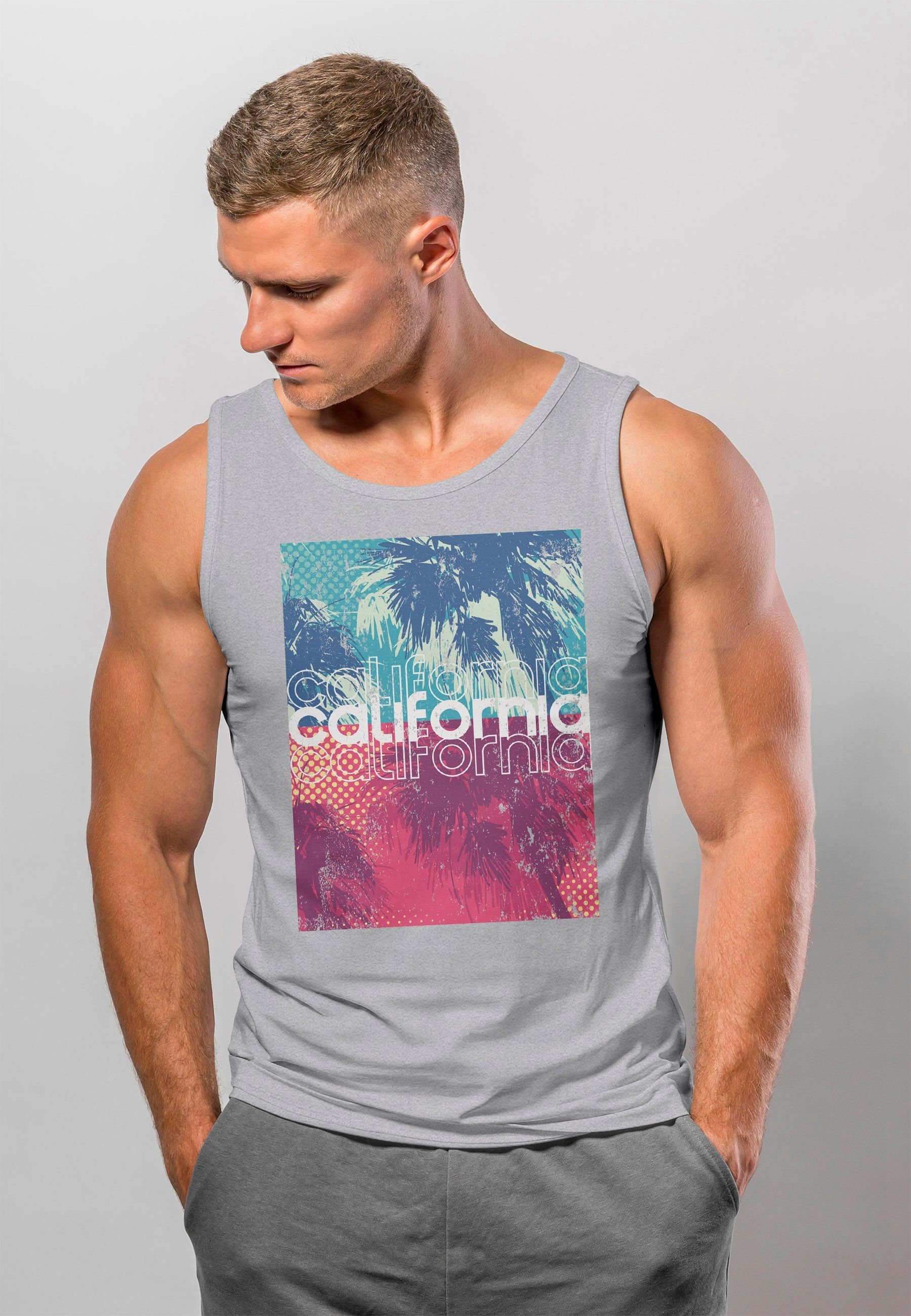 Neverless Tanktop Herren Tank-Top California Palmen günstig online kaufen