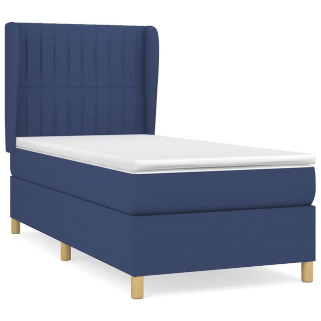 vidaXL Boxspringbett mit Matratze Blau 90x190 cm Stoff1372798 günstig online kaufen