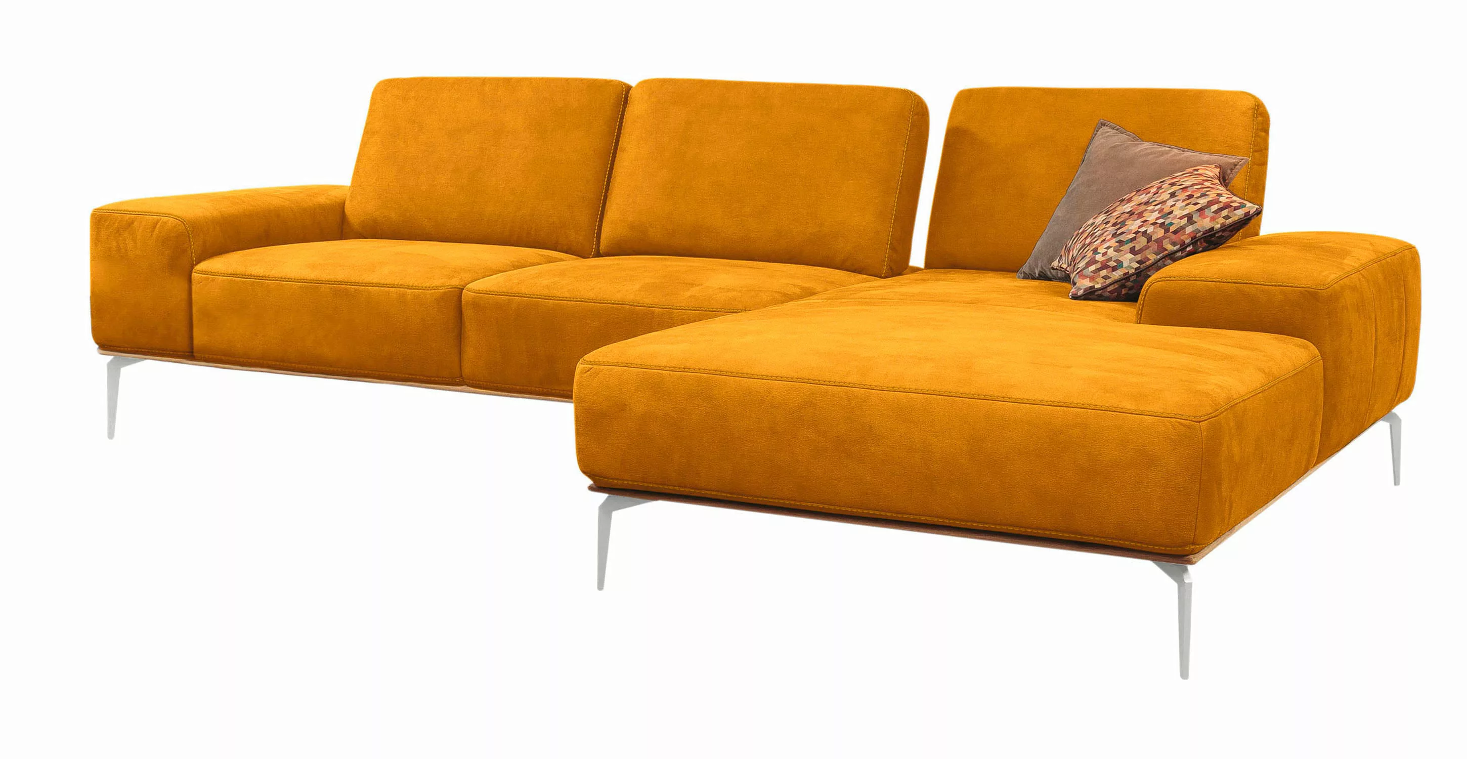 W.SCHILLIG Ecksofa run, mit elegantem Holzsockel, Füße in Chrom glänzend, B günstig online kaufen