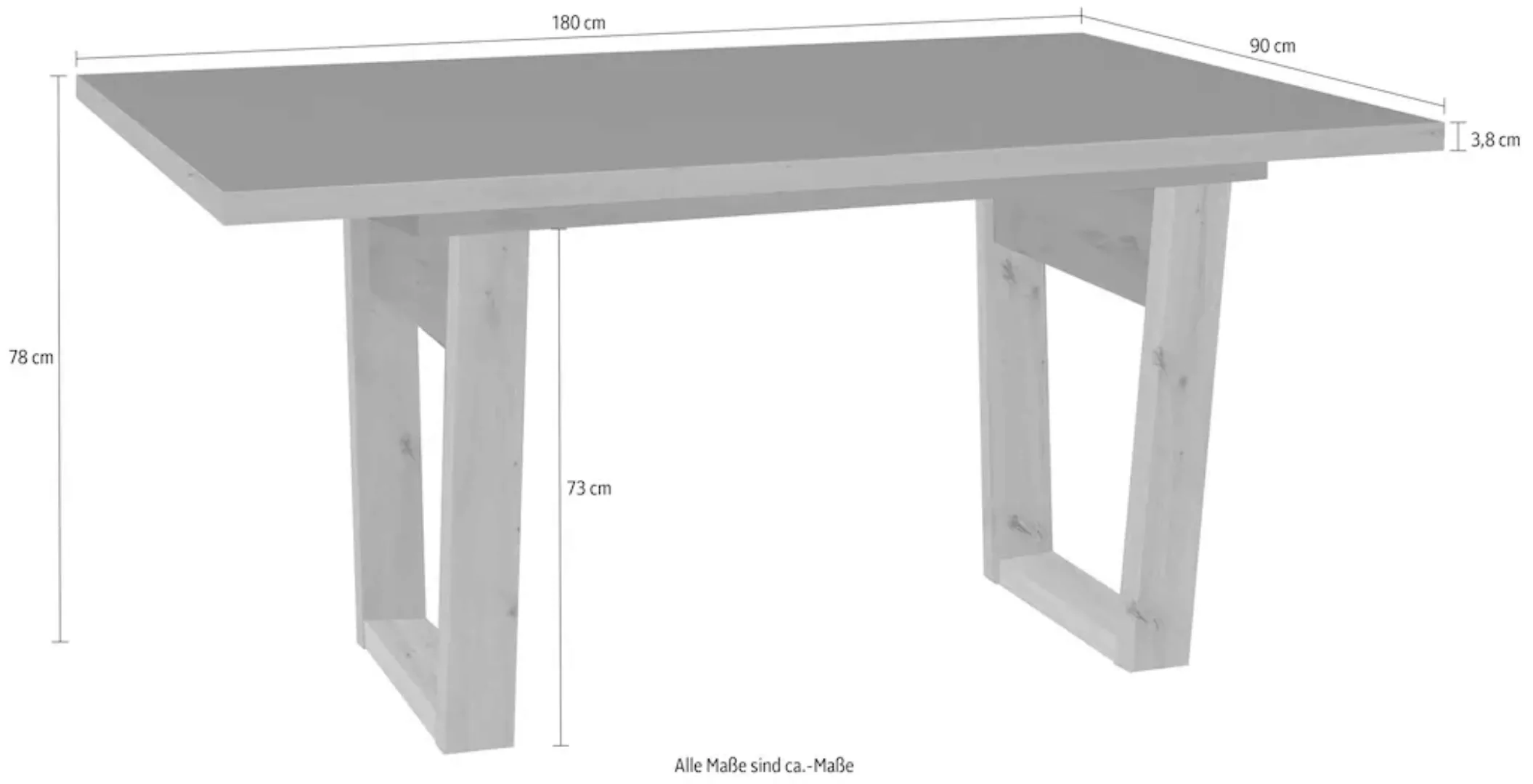 Mäusbacher Esstisch "Frame", Breite 180 cm günstig online kaufen