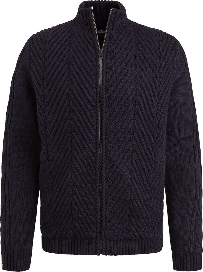 Vanguard Strickjacke Wool Blend Navy - Größe L günstig online kaufen