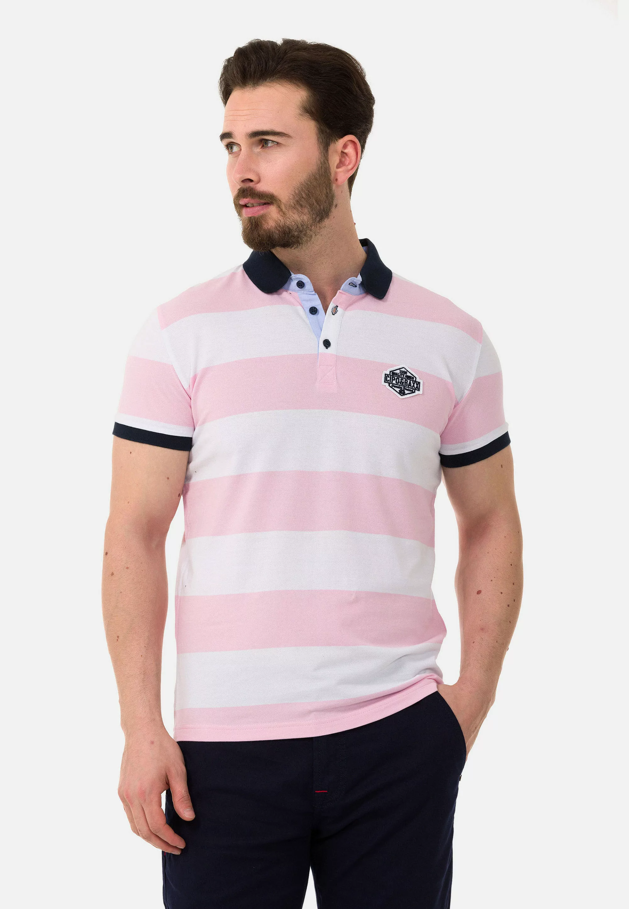 Cipo & Baxx Poloshirt, mit breitem Streifenmuster günstig online kaufen