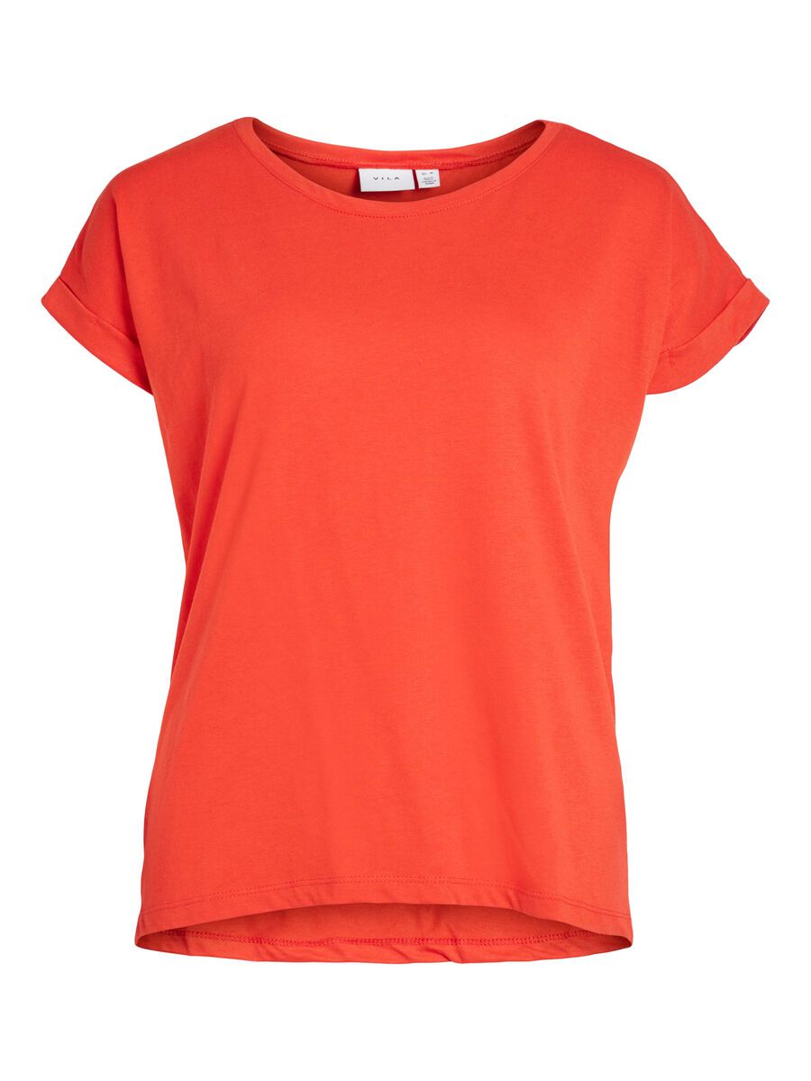 VILA Basic Loose Fit T-shirt Damen Rot günstig online kaufen