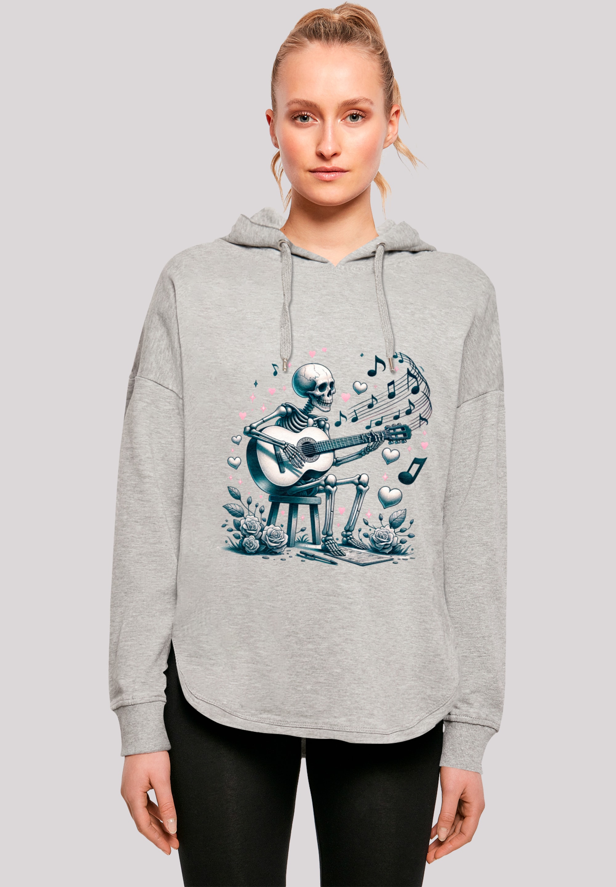 F4NT4STIC Kapuzenpullover "Skelett spielt Gitarre, Musik, Liebe", Premium Q günstig online kaufen