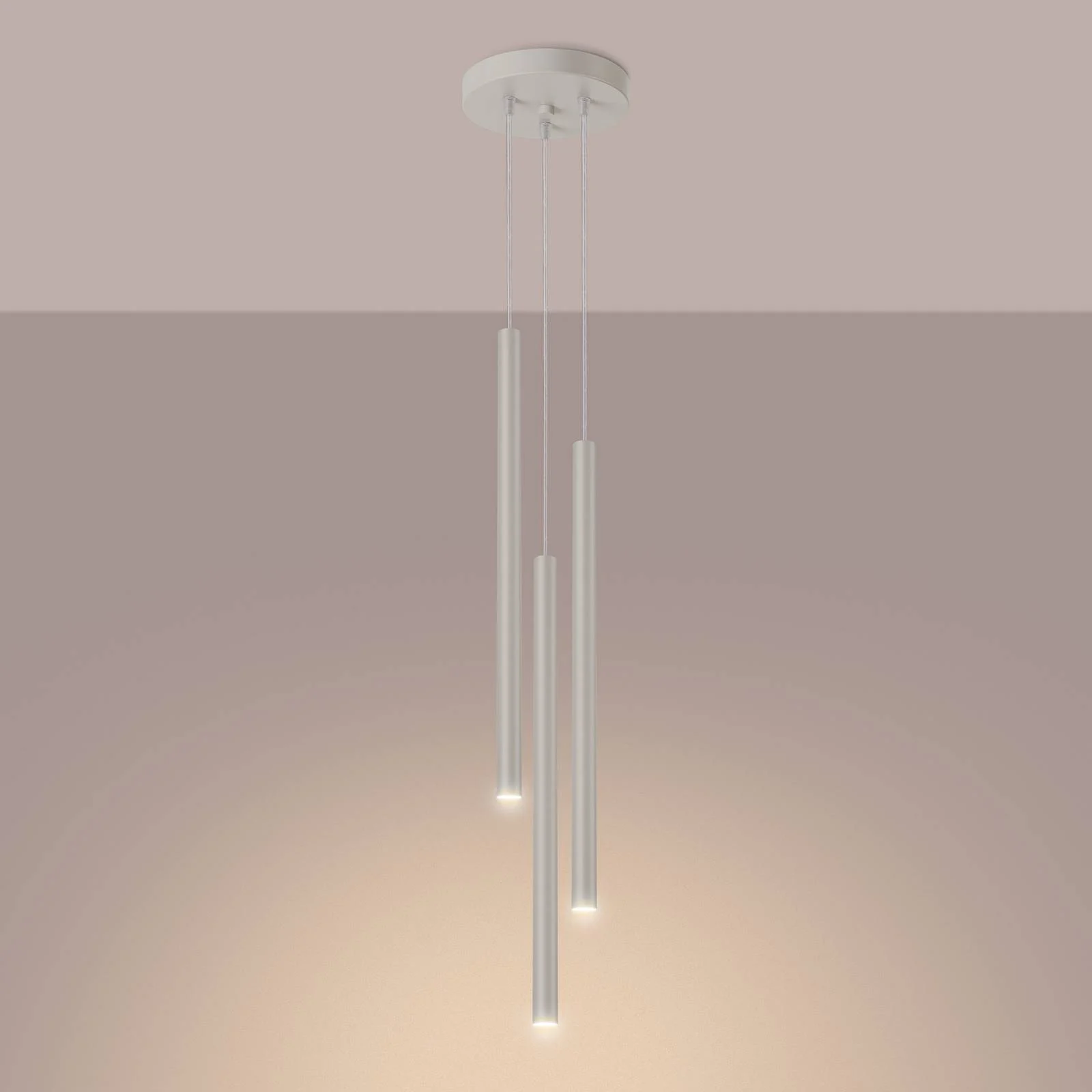 Hängelampe Pastelo, beige, Ø 19 cm, Stahl günstig online kaufen