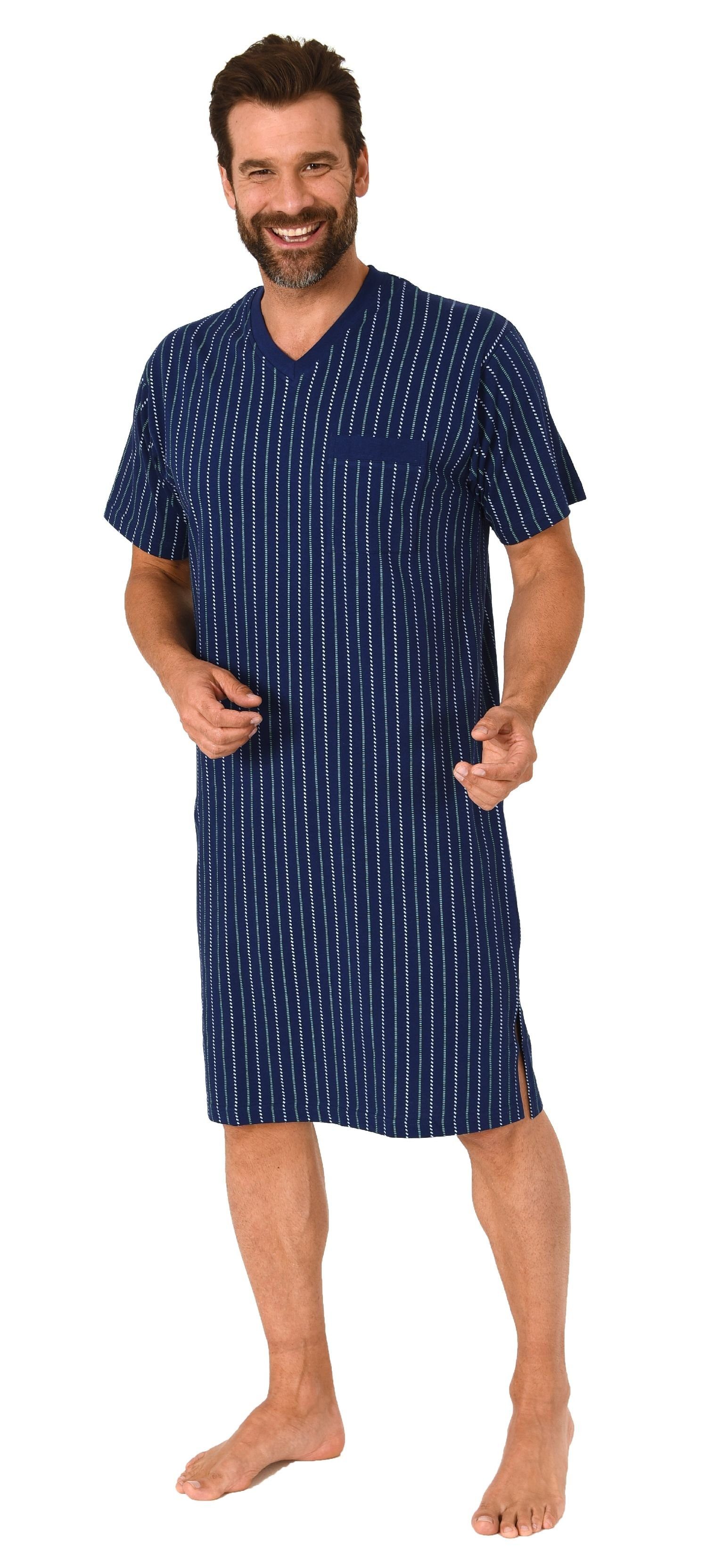 Normann Pyjama Herren kurzarm Nachthemd in günstig online kaufen