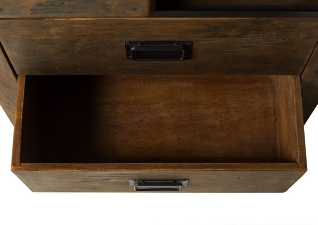 Massivmoebel24 Dreh-/Schwebetürenschrank Schrank Mango 70x35x195 braun lack günstig online kaufen