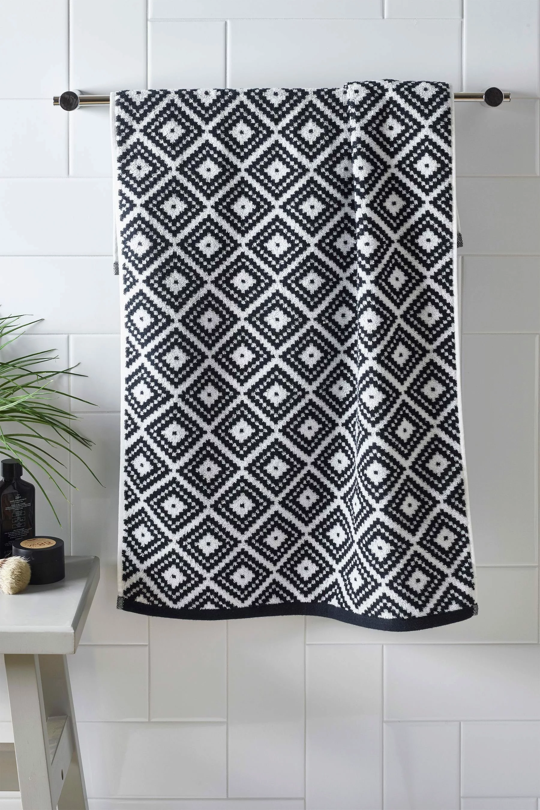 Next Handtuch Handtuch mit Rautenmuster, (1-St) günstig online kaufen