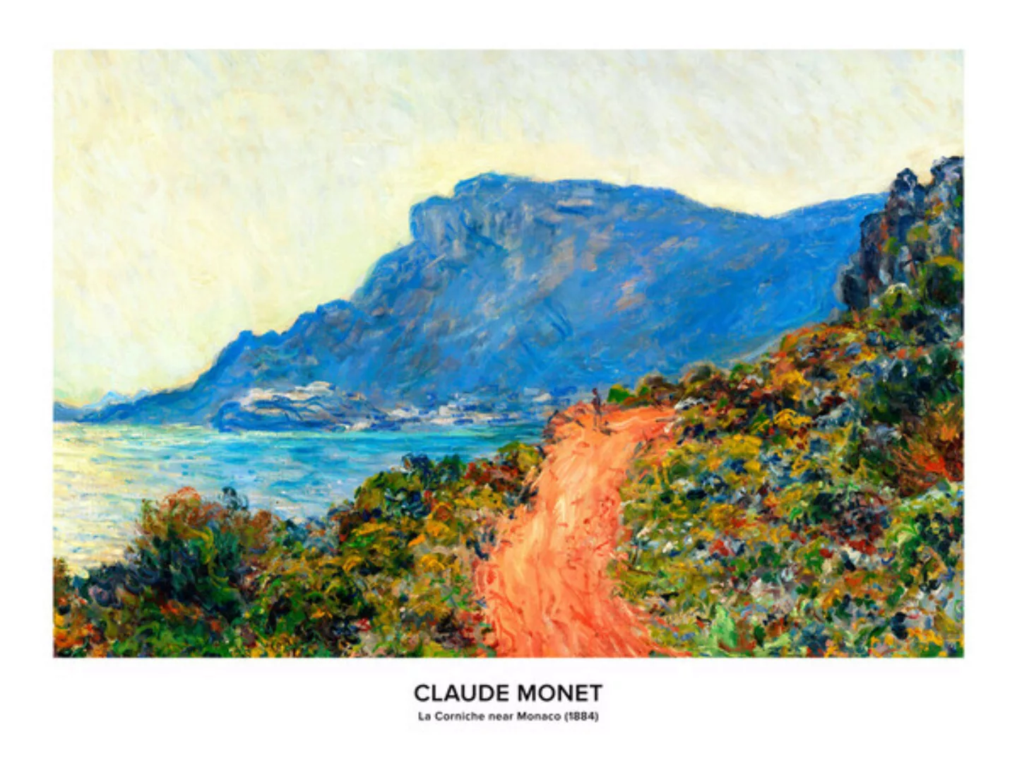 Poster / Leinwandbild - Claude Monet: La Corniche Bei Monaco - Ausstellungs günstig online kaufen