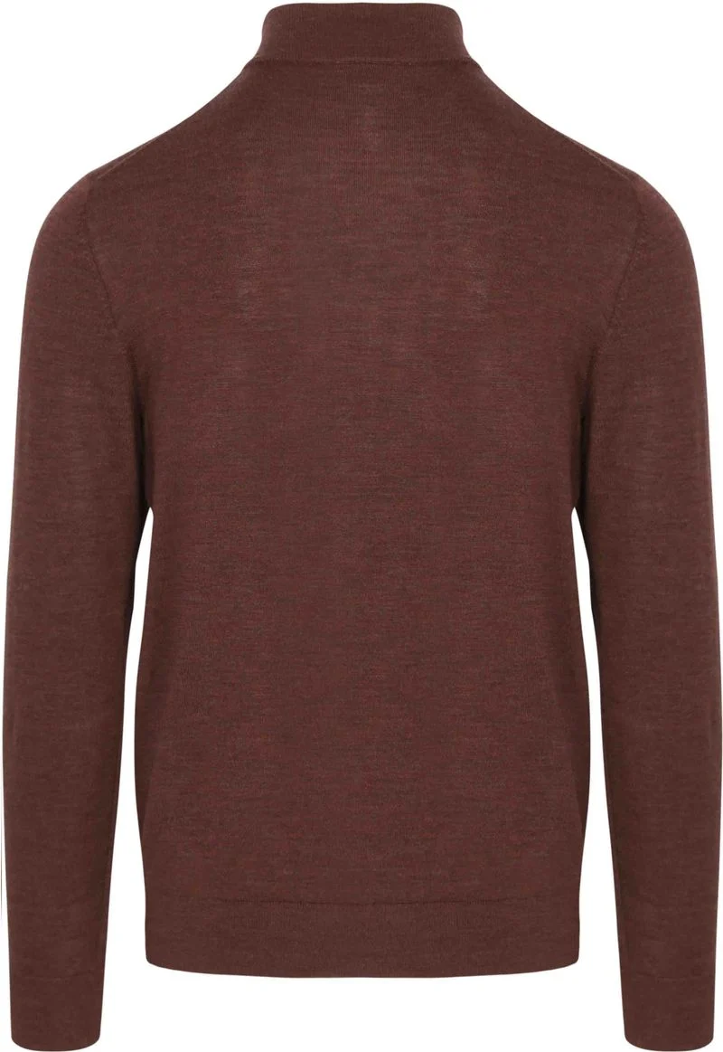 Profuomo Half Zip Pullover Merinowolle Burgundy - Größe L günstig online kaufen