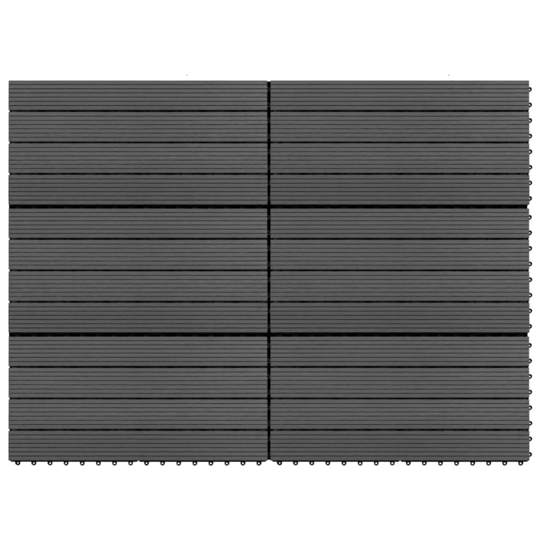 Terrassenfliesen 6 Stk. Wpc 60x30 Cm 1,08 M² Schwarz günstig online kaufen