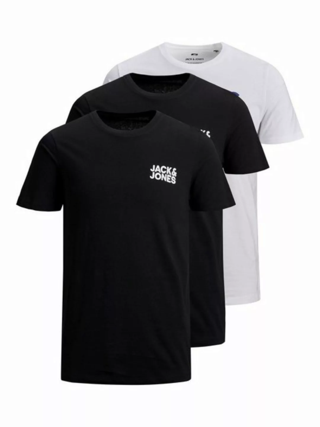 Jack & Jones Herren Rundhals T-Shirt JJECORP LOGO PLAY 3er PACK - Slim Fit günstig online kaufen