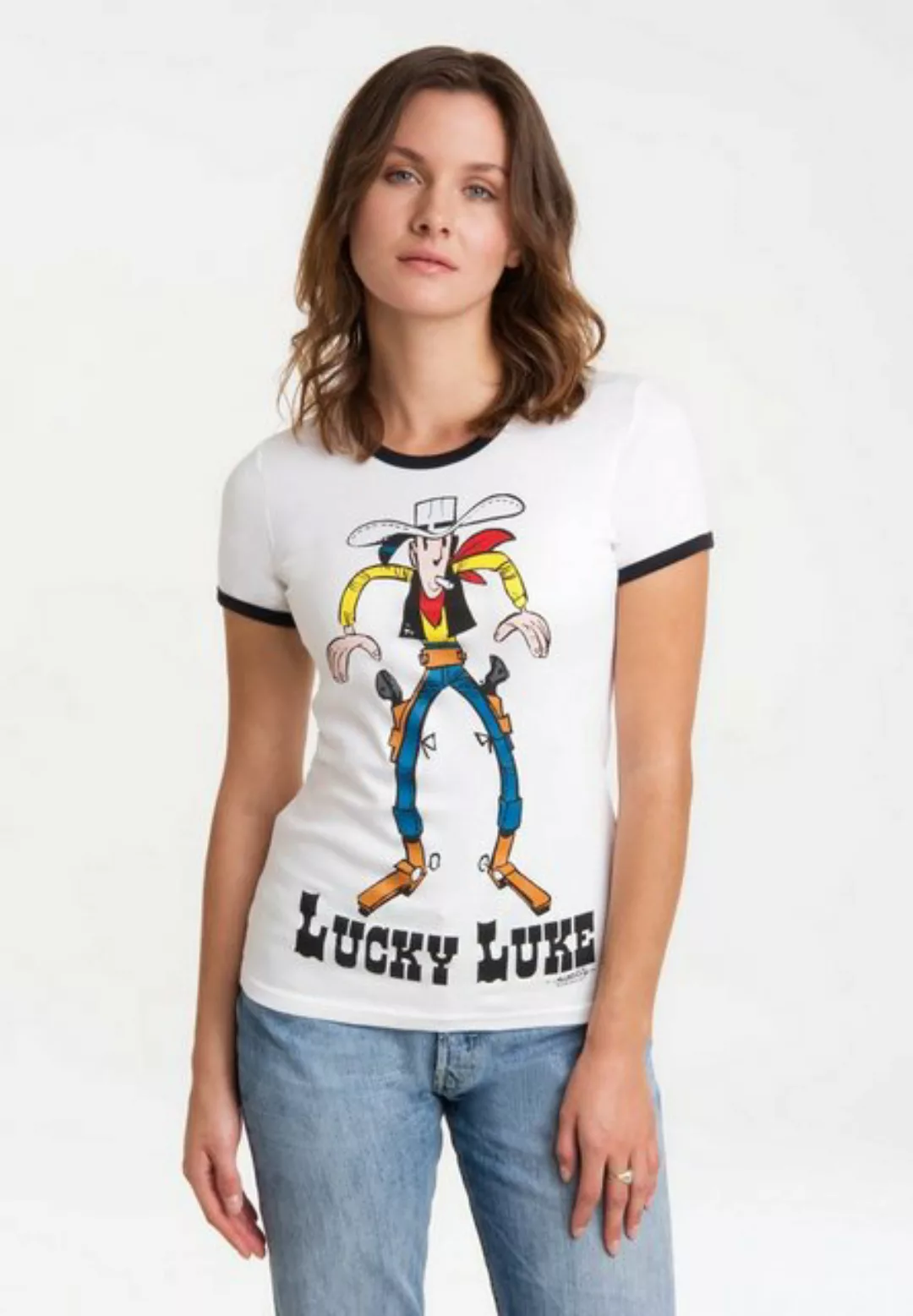 LOGOSHIRT T-Shirt Lucky Luke mit lizenziertem Originaldesign günstig online kaufen