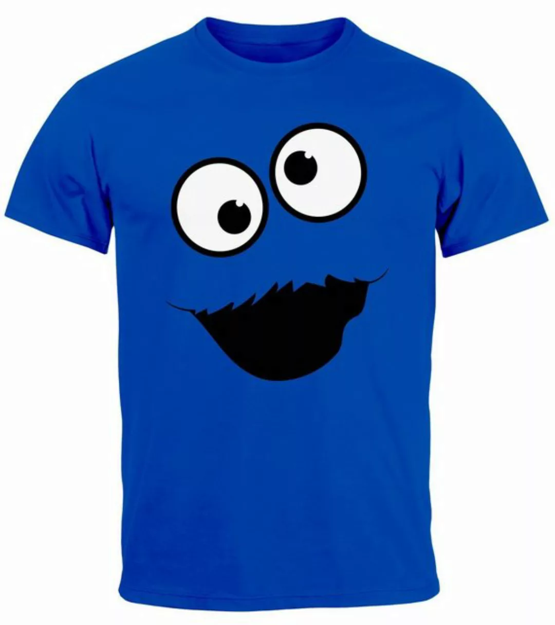 MoonWorks Print-Shirt Herren T-Shirt Fasching Karneval Keksmonster Krümel-U günstig online kaufen