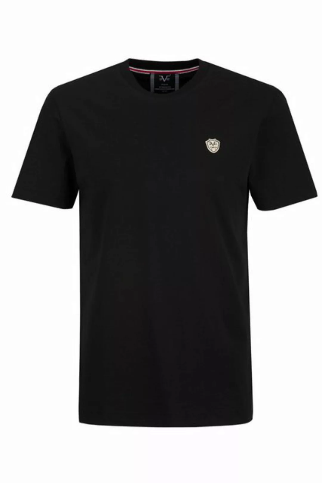 19V69 ITALIA T-Shirt RAFAEL Basic Rundhals mit Logopatch günstig online kaufen