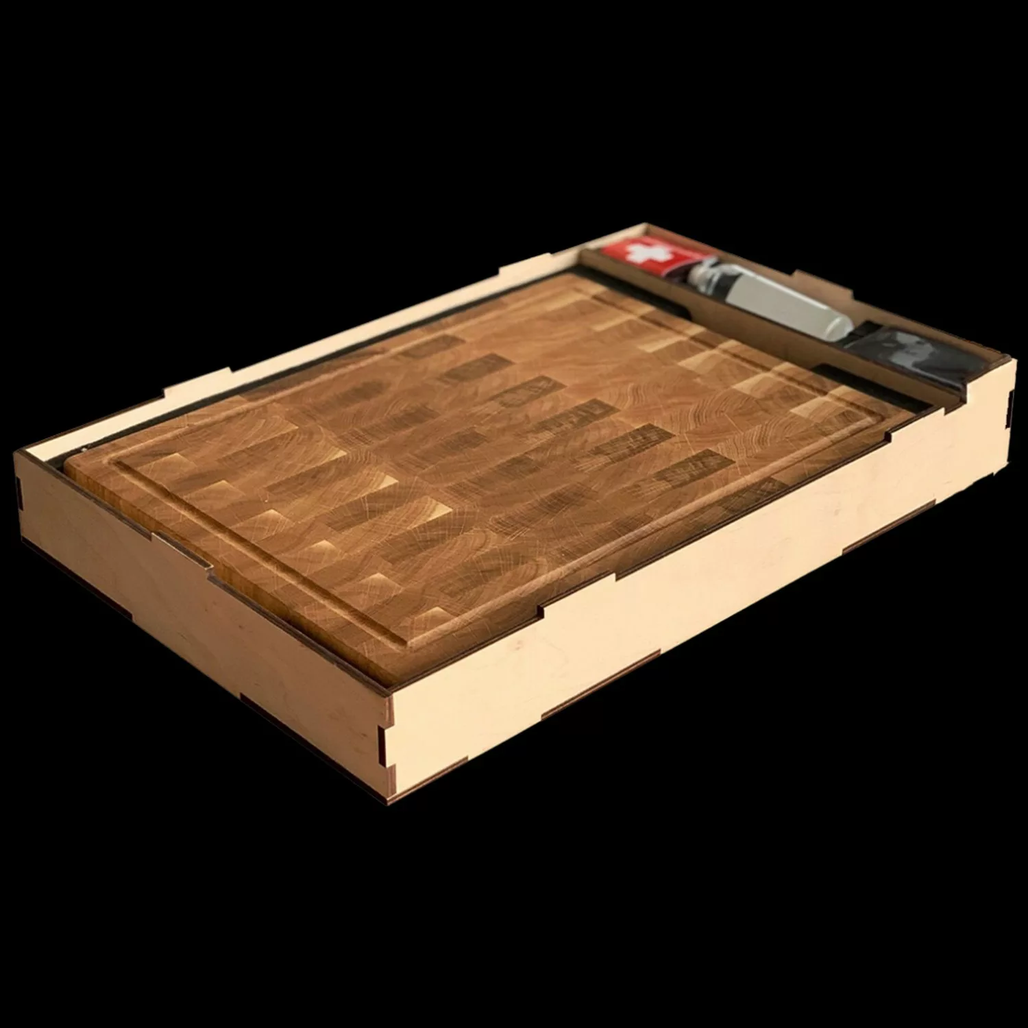 holz4home Premium Schneidebrett Set Stirnholz aus Eiche günstig online kaufen