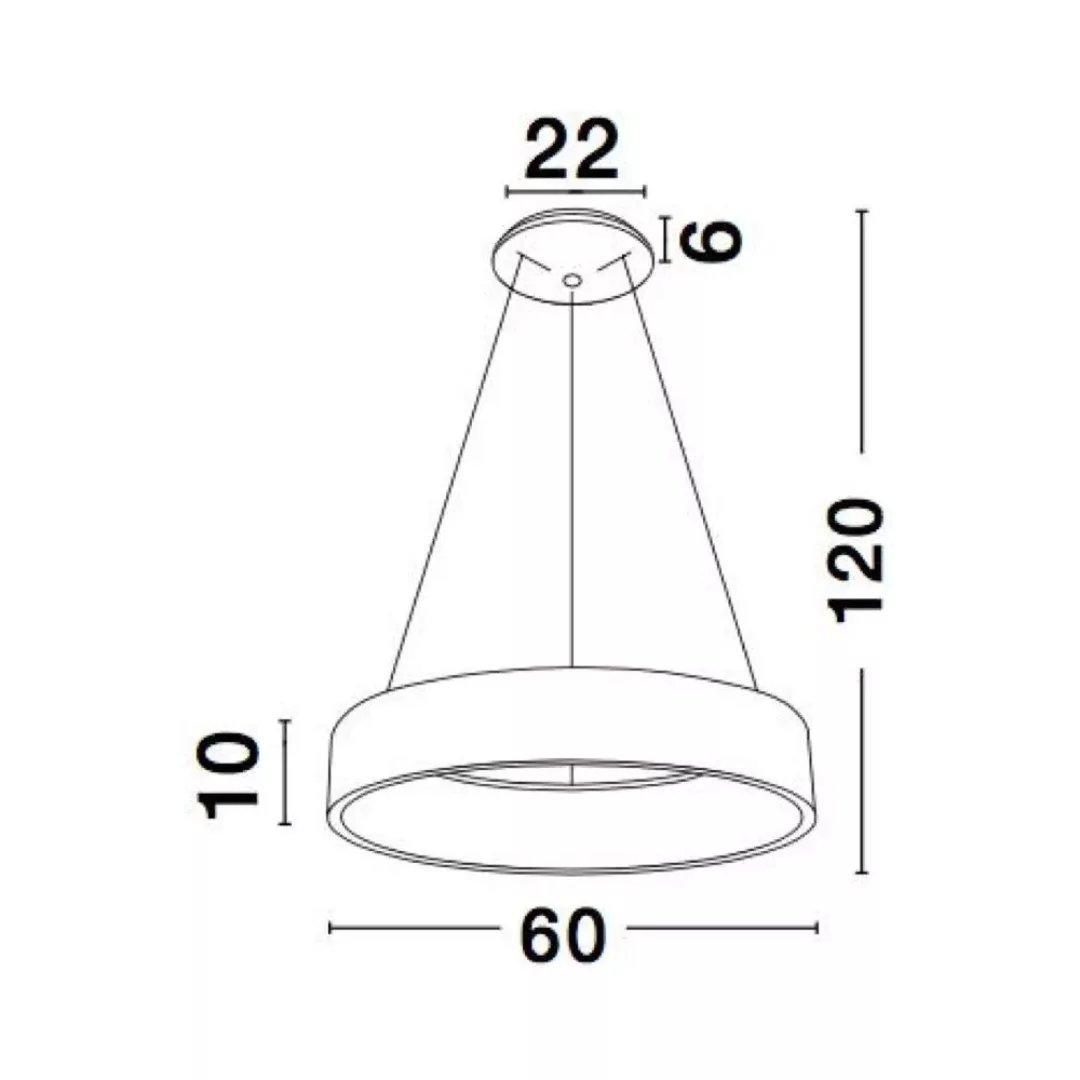 LED Pendelleuchte Rando in Grau 42W 2520lm günstig online kaufen