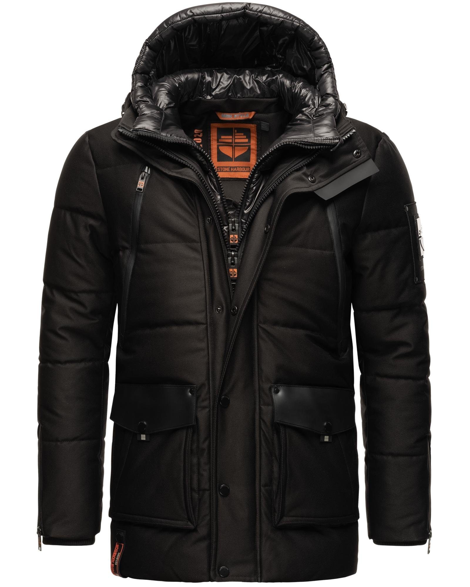 Stone Harbour Winterjacke "Mitjaa", mit Kapuze, Warm gefütterter Herren Win günstig online kaufen