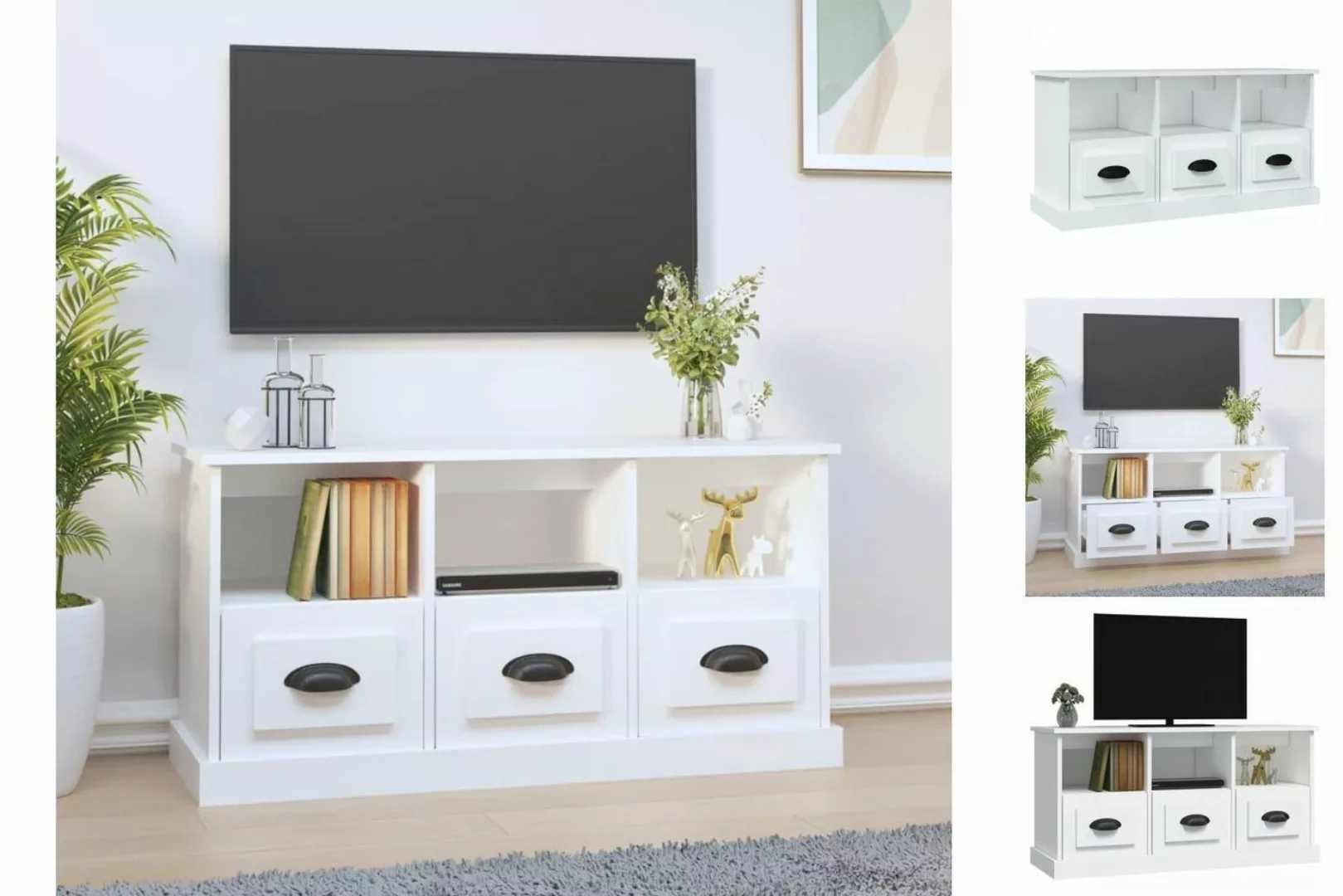 vidaXL TV-Schrank TV-Schrank Weiß 100x35x50 cm Spanplatte günstig online kaufen