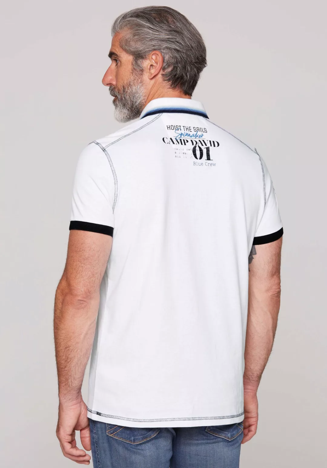 CAMP DAVID Poloshirt, mit Logo-Applikationen günstig online kaufen