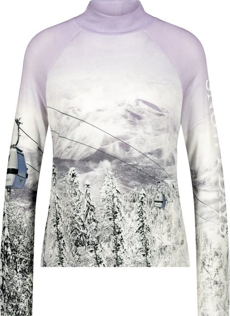 Monari Blusenshirt Shirt mit Schneelandschaftmuster soft lilac gemustert günstig online kaufen