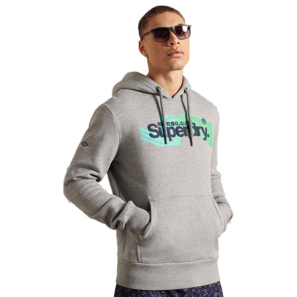 Superdry Core Logo Cali Brushback Sweatshirt XL Grey Slub günstig online kaufen