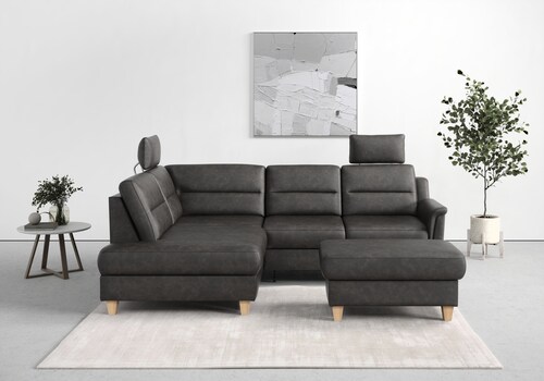 sit&more Ecksofa »Farö L-Form«, inklusive Federkern, wahlweise mit Bettfunk günstig online kaufen