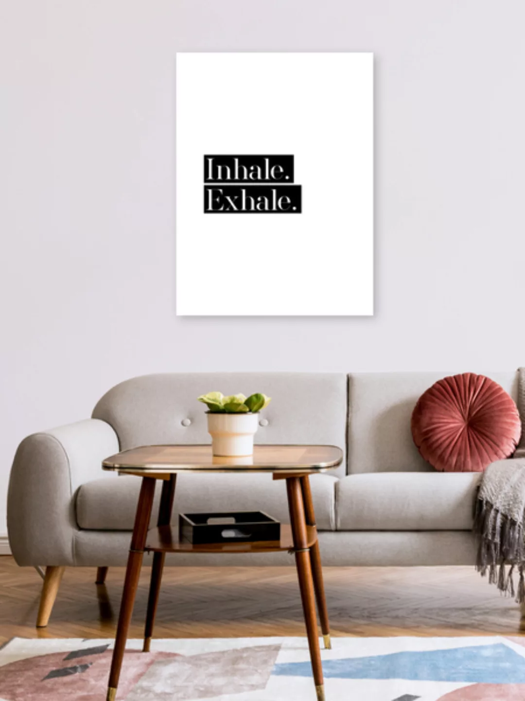 Poster / Leinwandbild - Inhale Exhale No3 günstig online kaufen