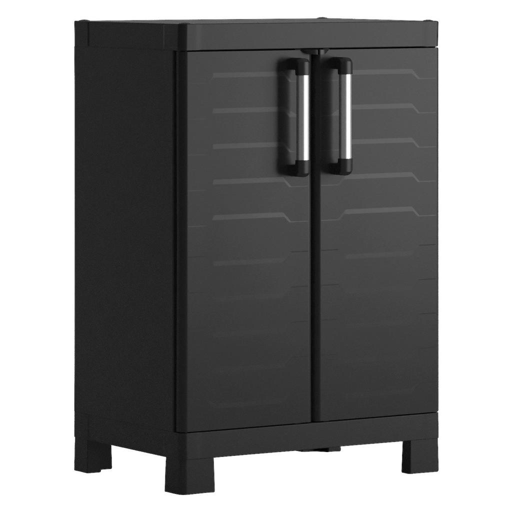 Keter Kunststoffschrank Detroit schwarz Kunststoff B/H/T: ca. 65x97x45 cm günstig online kaufen