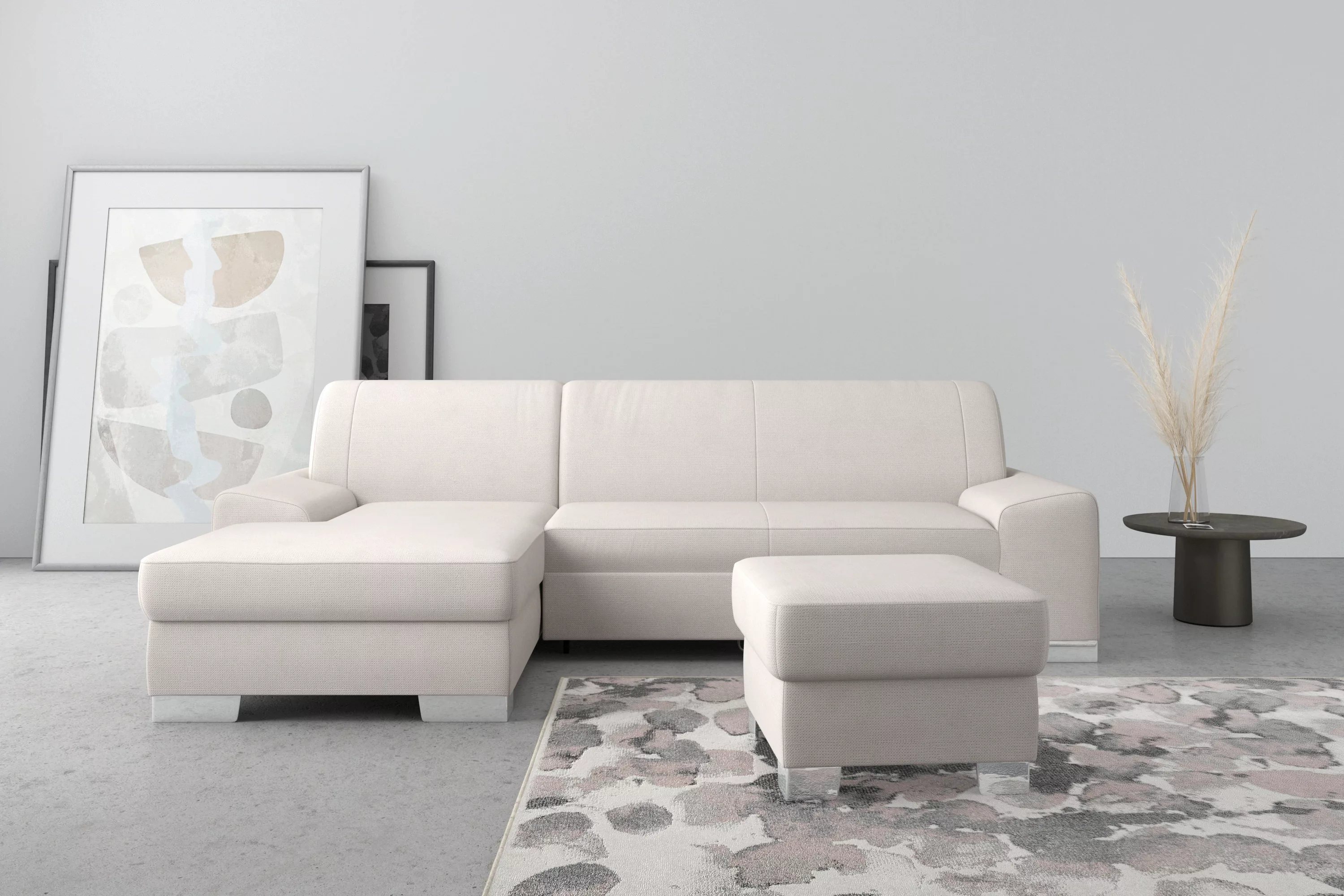 DOMO collection Ecksofa "Anzio L-Form, whlw. Bettfunktion, Federkern, hochw günstig online kaufen
