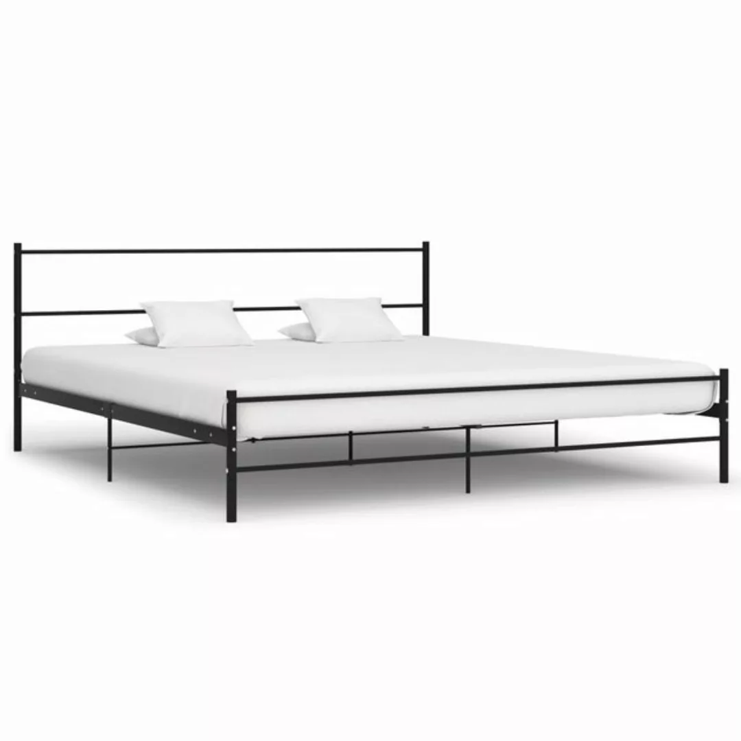 Bettgestell Schwarz Metall 200×200 Cm günstig online kaufen