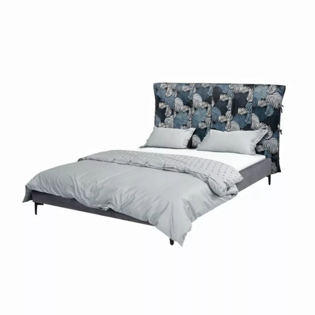 HTI-Living Bettgestell Doppelbett 140 x 200 cm Roxbury Leaf Grau (Stück, 1- günstig online kaufen