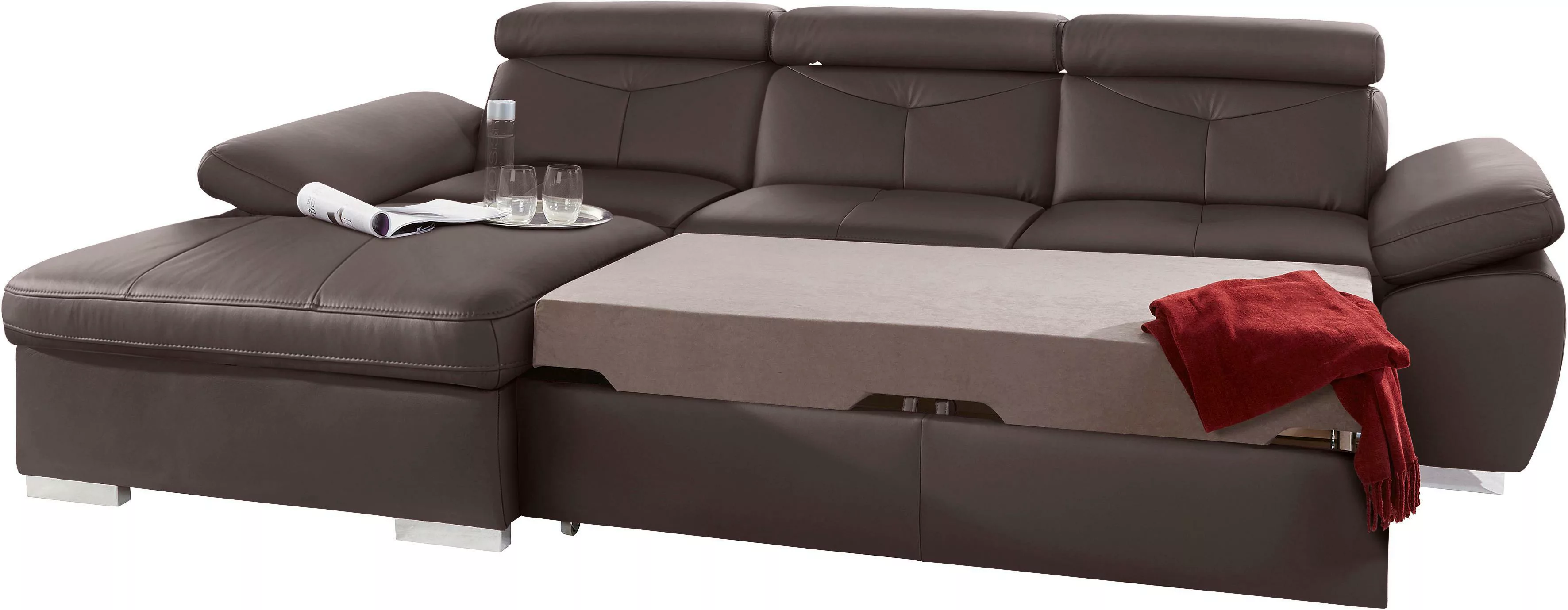 exxpo - sofa fashion Ecksofa "Spring, L-Form", wahlweise mit Bettfunktion u günstig online kaufen