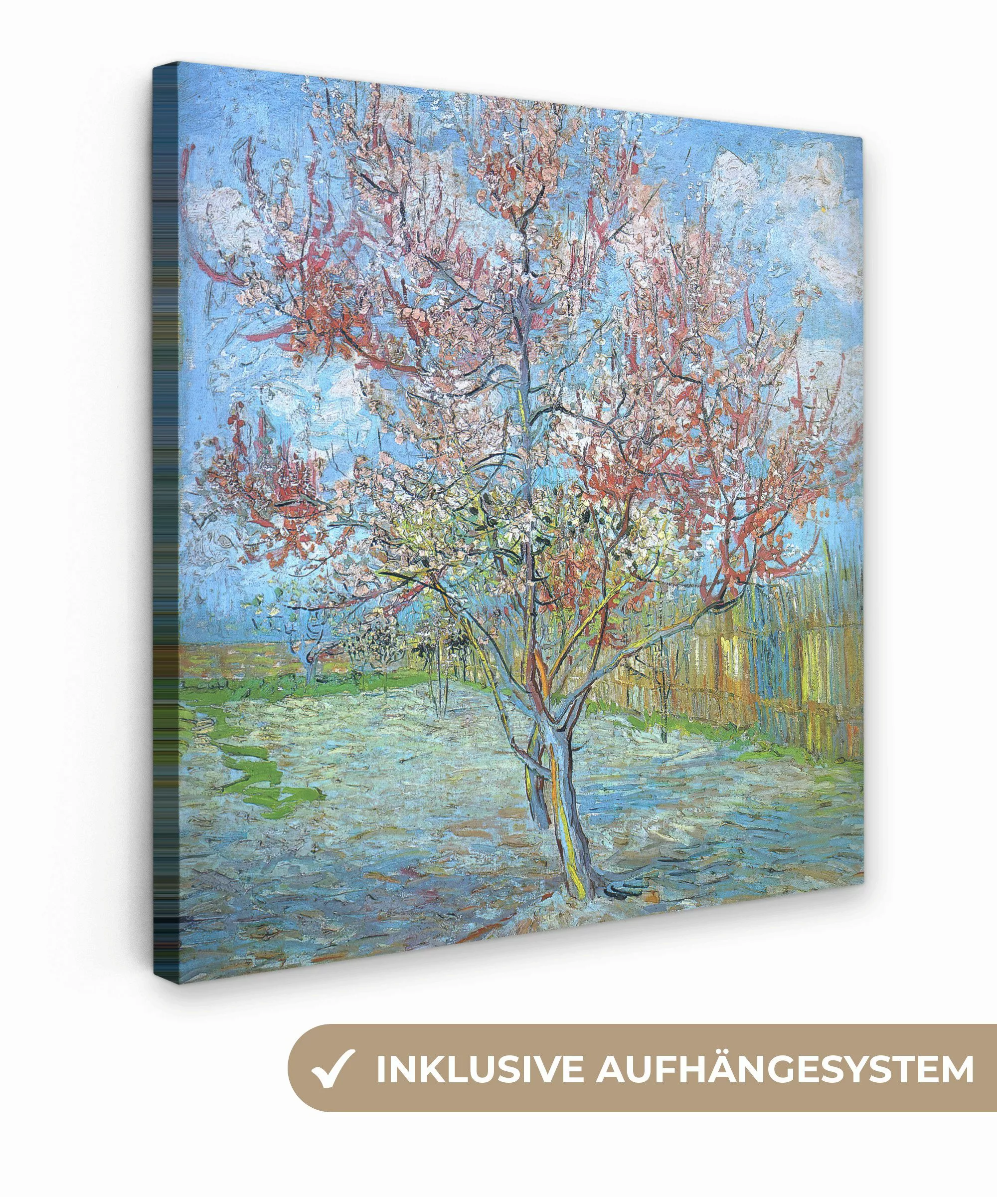 OneMillionCanvasses® Leinwandbild Der rosa Pfirsichbaum - günstig online kaufen