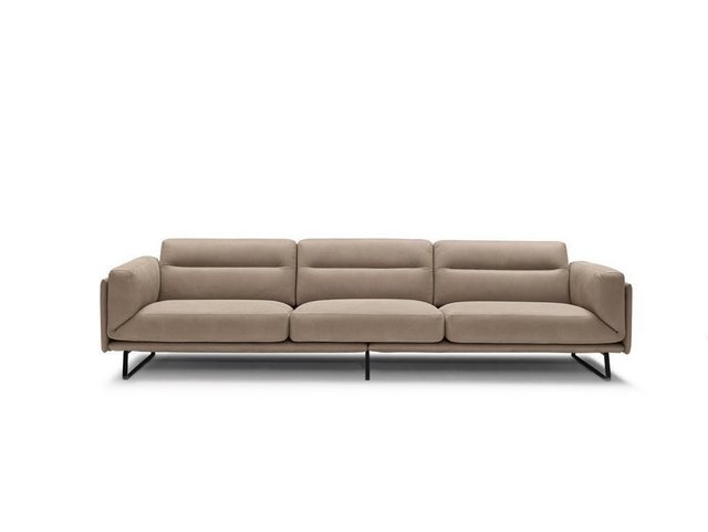 Xlmoebel Sofa Vollständiges Sofa-Set in Beige aus Leder mit 4+3 Sitzplätzen günstig online kaufen