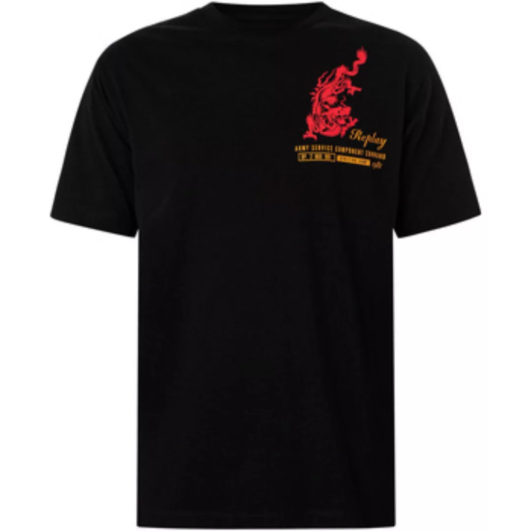 Replay  T-Shirt Drachenarmee Grafik T-Shirt günstig online kaufen