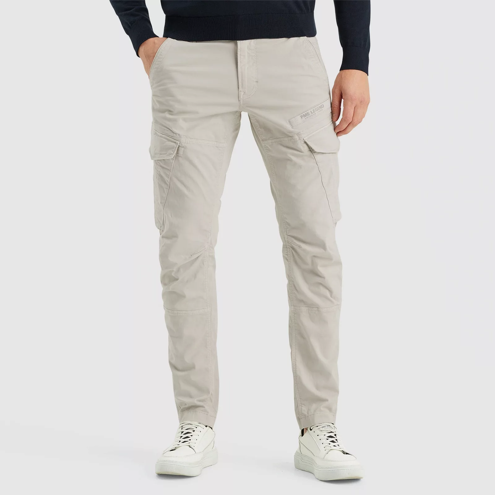 PME Legend Herren Cargohose NORDROP - Tapered Fit - Grau Blau Grün günstig online kaufen