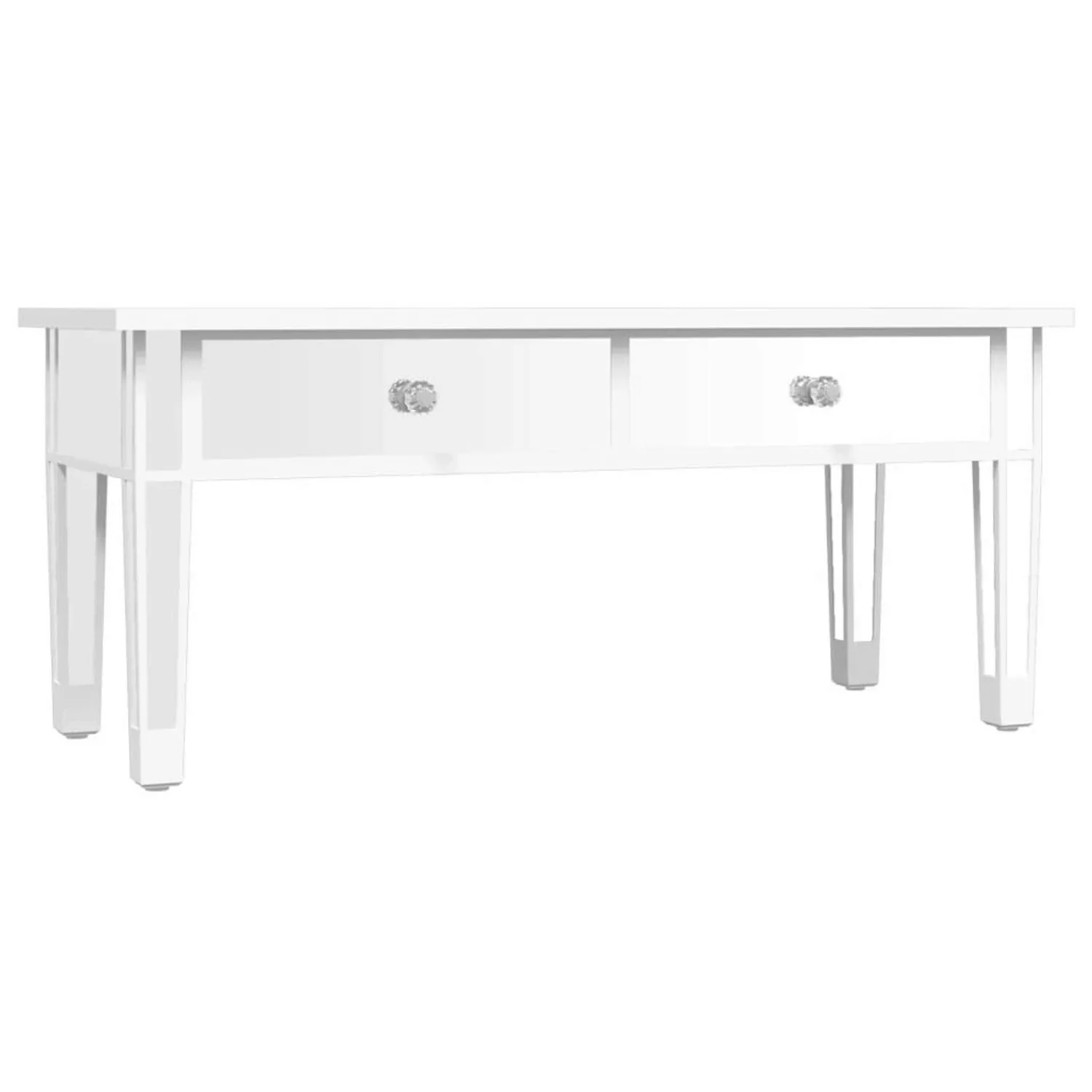 vidaXL Spiegel-Couchtisch 106x45x45 cm Holzwerkstoff und Glas günstig online kaufen