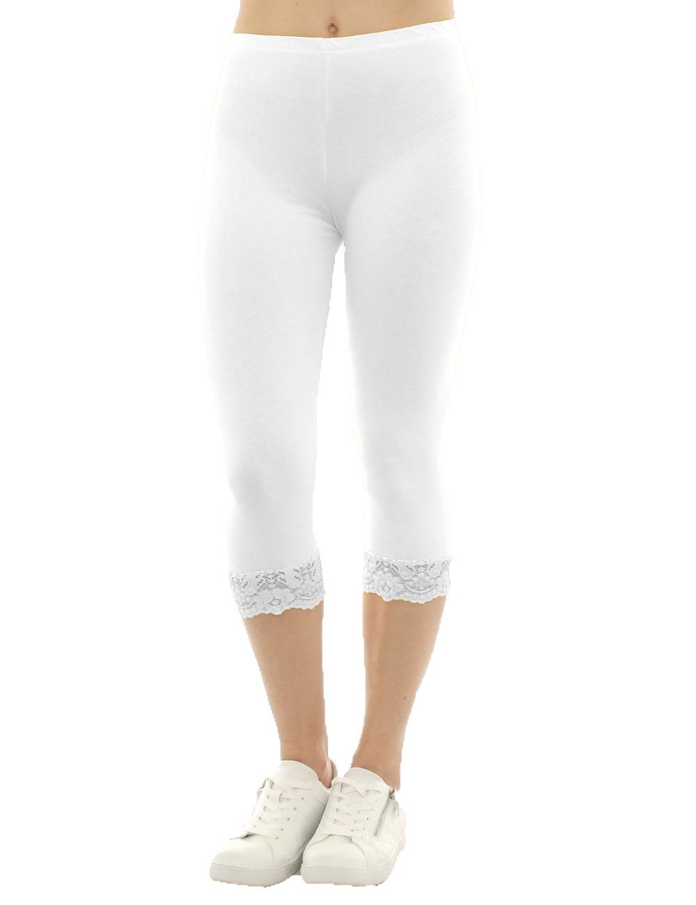 F&K-Mode Caprileggings Damen Capri 3/4 Leggings günstig online kaufen