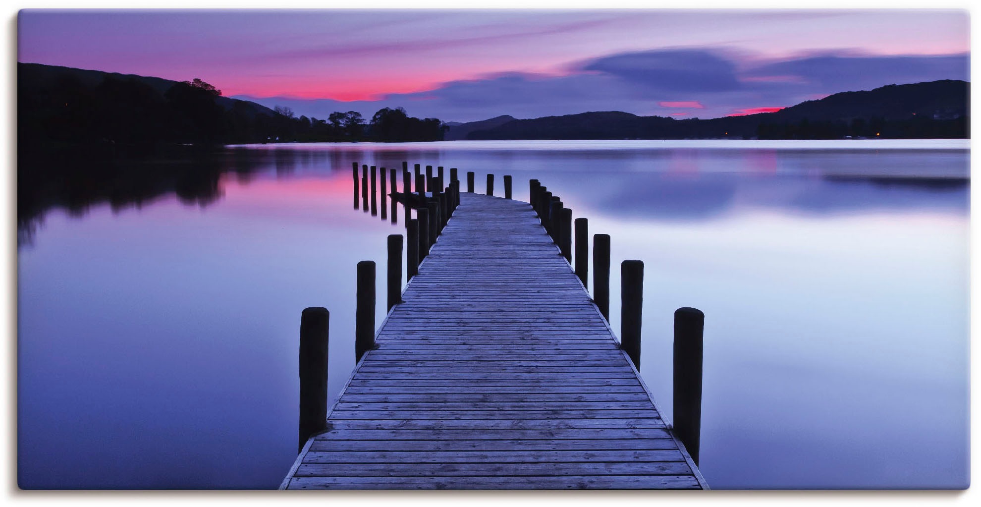Artland Wandbild »Panorama Steg Coniston Water«, Seebilder, (1 St.), als Le günstig online kaufen