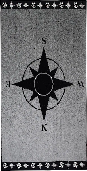 Gözze Strandtuch »Kompas«, (1 St.), Badetuch, maritimes Motiv günstig online kaufen
